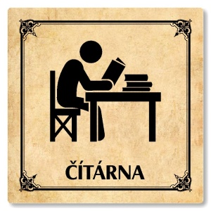 Čítárna, 80x80mm, pergamen, Nebraska